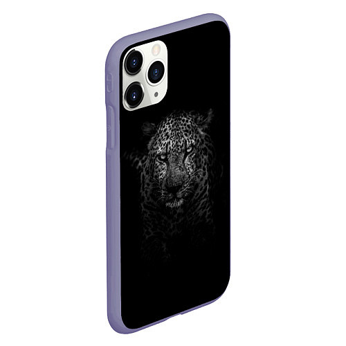 Чехол iPhone 11 Pro матовый Ягуар / 3D-Серый – фото 2