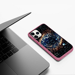 Чехол iPhone 11 Pro матовый Формула Вселенной, цвет: 3D-малиновый — фото 2