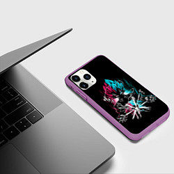 Чехол iPhone 11 Pro матовый DRAGON BALL, цвет: 3D-фиолетовый — фото 2