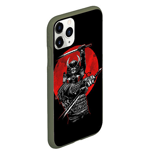 Чехол iPhone 11 Pro матовый Samurai / 3D-Темно-зеленый – фото 2