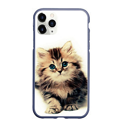 Чехол iPhone 11 Pro матовый Катёнок, цвет: 3D-серый