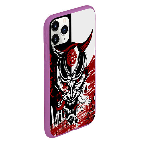 Чехол iPhone 11 Pro матовый Самурай Samurai / 3D-Фиолетовый – фото 2