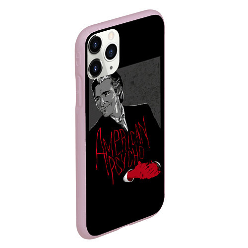 Чехол iPhone 11 Pro матовый Американский психопат / 3D-Розовый – фото 2