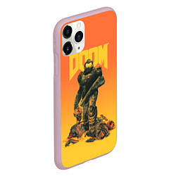 Чехол iPhone 11 Pro матовый Doom, цвет: 3D-розовый — фото 2