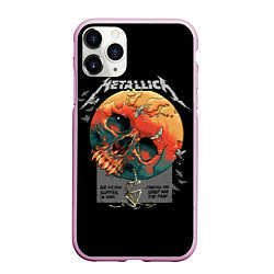 Чехол iPhone 11 Pro матовый Metallica, цвет: 3D-розовый