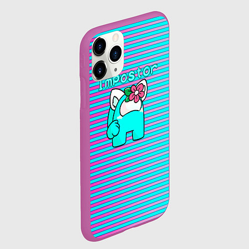 Чехол iPhone 11 Pro матовый Among Us / 3D-Фиолетовый – фото 2
