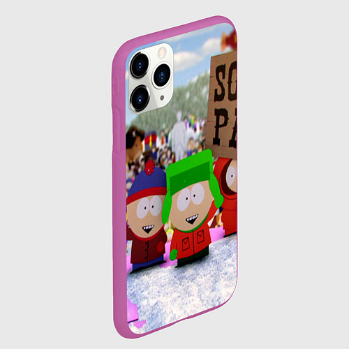 Чехол iPhone 11 Pro матовый Южный Парк South Park / 3D-Фиолетовый – фото 2