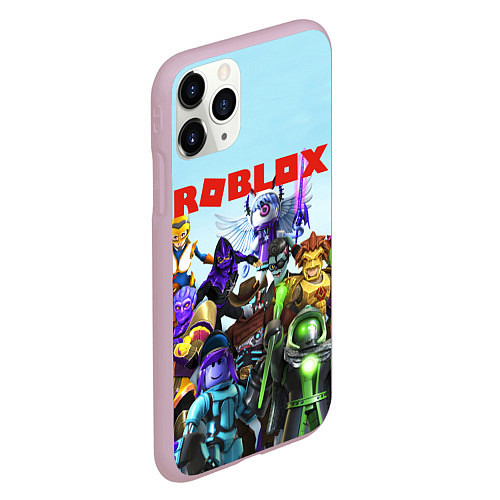 Чехол iPhone 11 Pro матовый ROBLOX / 3D-Розовый – фото 2