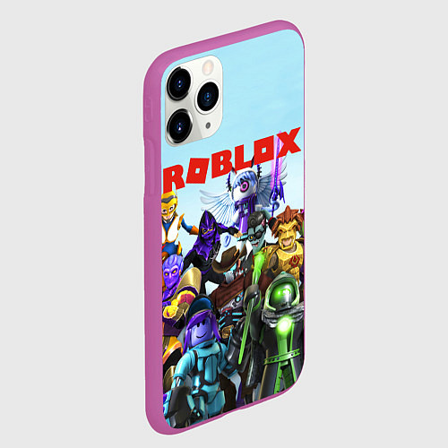 Чехол iPhone 11 Pro матовый ROBLOX / 3D-Фиолетовый – фото 2