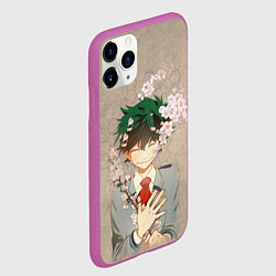 Чехол iPhone 11 Pro матовый Моя геройская академия, цвет: 3D-фиолетовый — фото 2