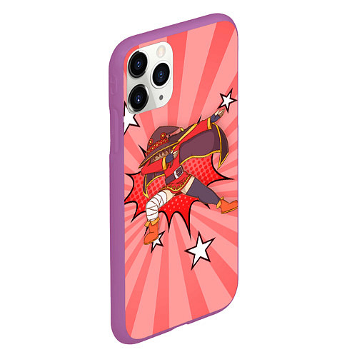 Чехол iPhone 11 Pro матовый Megumin Dabbing / 3D-Фиолетовый – фото 2