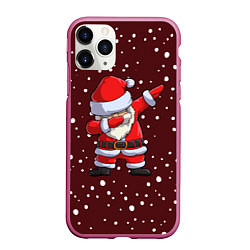 Чехол iPhone 11 Pro матовый Dab-Santa, цвет: 3D-малиновый