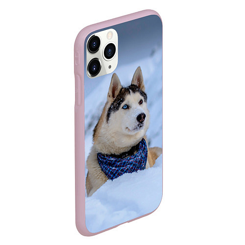 Чехол iPhone 11 Pro матовый Хаски / 3D-Розовый – фото 2