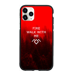 Чехол iPhone 11 Pro матовый Twin Peaks, цвет: 3D-черный