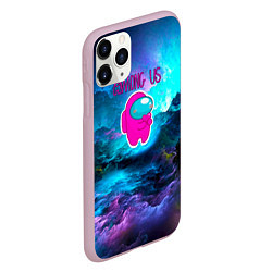 Чехол iPhone 11 Pro матовый Among Us, цвет: 3D-розовый — фото 2