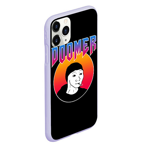 Чехол iPhone 11 Pro матовый Doomer / 3D-Светло-сиреневый – фото 2