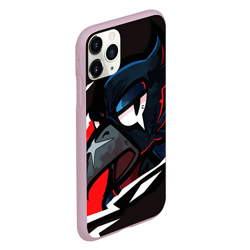 Чехол iPhone 11 Pro матовый Brawl Stars Crow / 3D-Розовый – фото 2