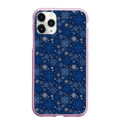 Чехол iPhone 11 Pro матовый Снежные, цвет: 3D-розовый