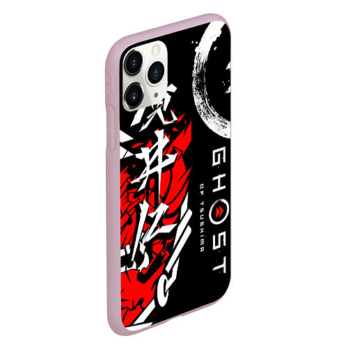 Чехол iPhone 11 Pro матовый Ghost of Tsushima / 3D-Розовый – фото 2