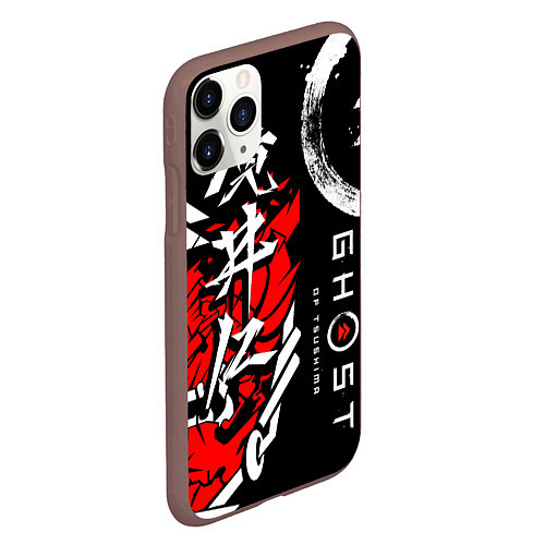 Чехол iPhone 11 Pro матовый Ghost of Tsushima / 3D-Коричневый – фото 2