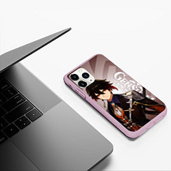 Чехол iPhone 11 Pro матовый GENSHIN IMPACT, ЧЖУН ЛИ, цвет: 3D-розовый — фото 2