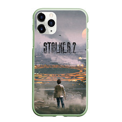 Чехол iPhone 11 Pro матовый Stalker, цвет: 3D-салатовый