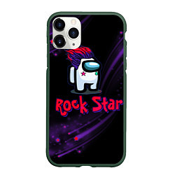 Чехол iPhone 11 Pro матовый Among Us Rock Star