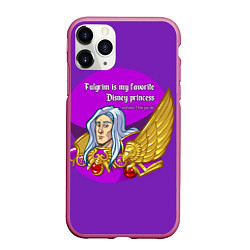 Чехол iPhone 11 Pro матовый А ещё я люблю фиолетовый, цвет: 3D-малиновый