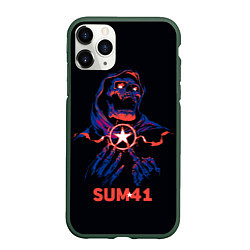 Чехол iPhone 11 Pro матовый Sum 41 череп