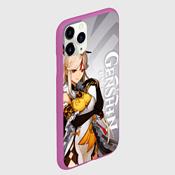 Чехол iPhone 11 Pro матовый GENSHIN IMPACT, НИН ГУАН, цвет: 3D-фиолетовый — фото 2