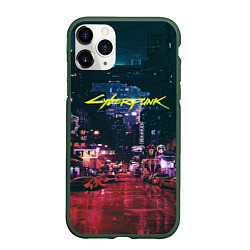 Чехол iPhone 11 Pro матовый Cyberpunk 2077