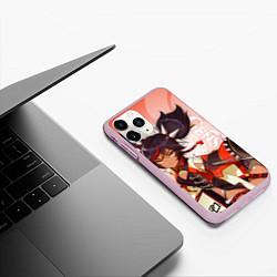 Чехол iPhone 11 Pro матовый GENSHIN IMPACT, СИНЬ ЯНЬ, цвет: 3D-розовый — фото 2