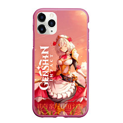 Чехол iPhone 11 Pro матовый GENSHIN IMPACT, цвет: 3D-малиновый