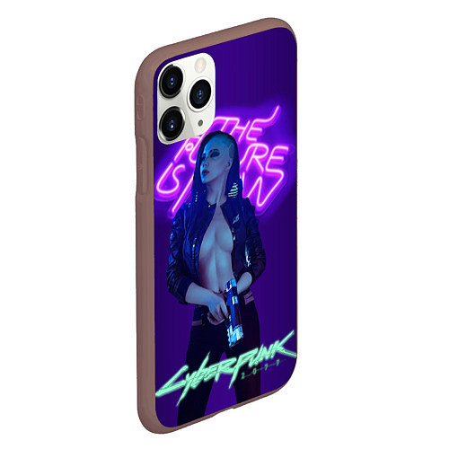 Чехол iPhone 11 Pro матовый Cyberpunk 2077 V / 3D-Коричневый – фото 2