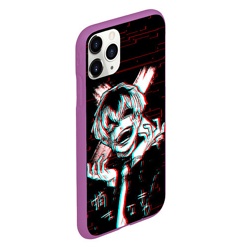 Чехол iPhone 11 Pro матовый The madness of Ken / 3D-Фиолетовый – фото 2