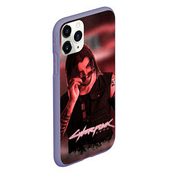 Чехол iPhone 11 Pro матовый Johnny Silverhand Cyberpunk, цвет: 3D-серый — фото 2