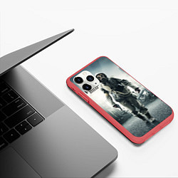 Чехол iPhone 11 Pro матовый Metro Сталкер, цвет: 3D-красный — фото 2