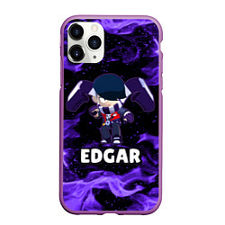 Чехол iPhone 11 Pro матовый BRAWL STARS EDGAR, цвет: 3D-фиолетовый