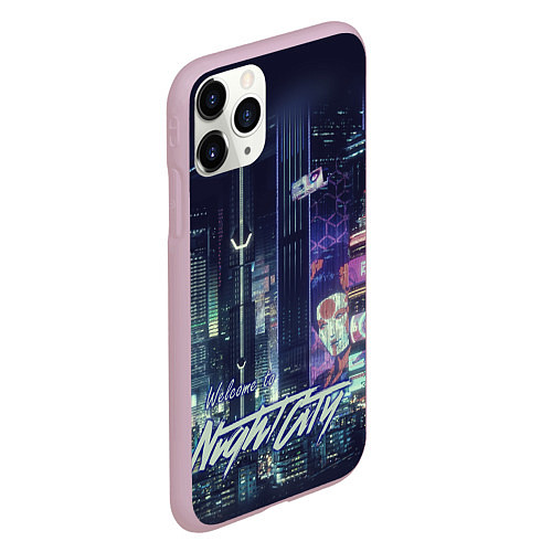 Чехол iPhone 11 Pro матовый Welcome to Night City / 3D-Розовый – фото 2