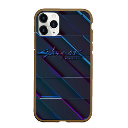 Чехол iPhone 11 Pro матовый Cyberpunk 2077, цвет: 3D-коричневый