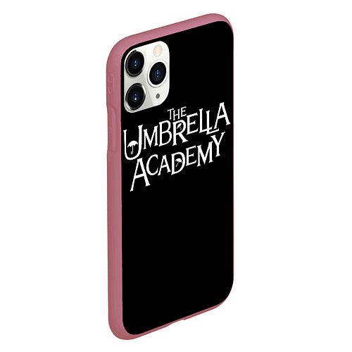 Чехол iPhone 11 Pro матовый Umbrella academy / 3D-Малиновый – фото 2