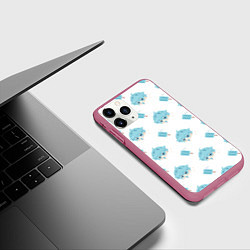 Чехол iPhone 11 Pro матовый Genshin Impact, цвет: 3D-малиновый — фото 2