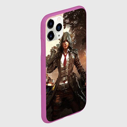 Чехол iPhone 11 Pro матовый PUBG / 3D-Фиолетовый – фото 2