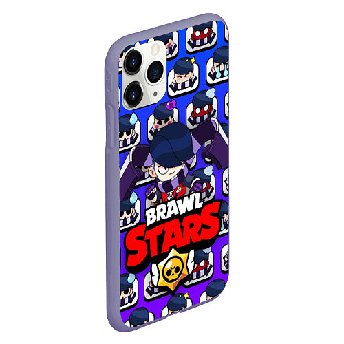 Чехол iPhone 11 Pro матовый BRAWL STARS EDGAR / 3D-Серый – фото 2