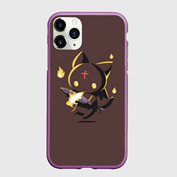 Чехол iPhone 11 Pro матовый Чомусуке, цвет: 3D-фиолетовый