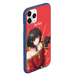 Чехол iPhone 11 Pro матовый Megumin, цвет: 3D-тёмно-синий — фото 2
