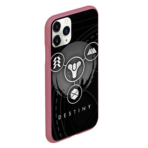 Чехол iPhone 11 Pro матовый DESTINY / 3D-Малиновый – фото 2