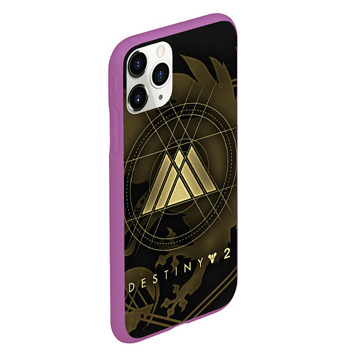 Чехол iPhone 11 Pro матовый DESTINY, WARLOCK / 3D-Фиолетовый – фото 2