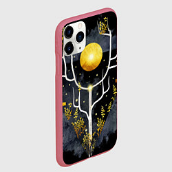 Чехол iPhone 11 Pro матовый Графит и золото: дерево жизни, цвет: 3D-малиновый — фото 2