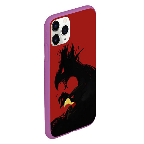 Чехол iPhone 11 Pro матовый Tokoyami Fumikage / 3D-Фиолетовый – фото 2